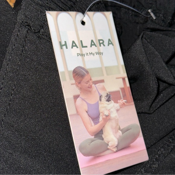 Halara Women’s Medium Black High Waisted Elastic Waistband Hiking Joggers Strech - Picture 9 of 13